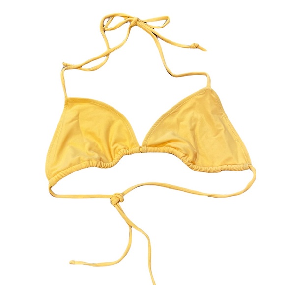 Rachel Pally Ibiza Slide Triangle Yellow Bikini Top - Picture 3 of 11